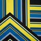 1 Yard Yellow Royal Blue and Black Large-Scale Geometric Stretch Cotton Sateen Fabric